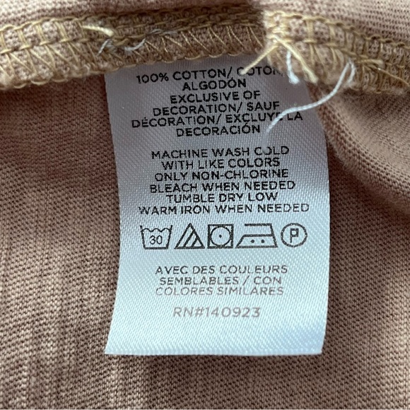 Loft Blouse Womens Size Medium Brown Pullover Lightweight Tassle Tie Front - Picture 5 of 9